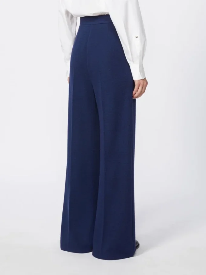 Wool piqua trousers, china blue Wool piqua trousers, china blue