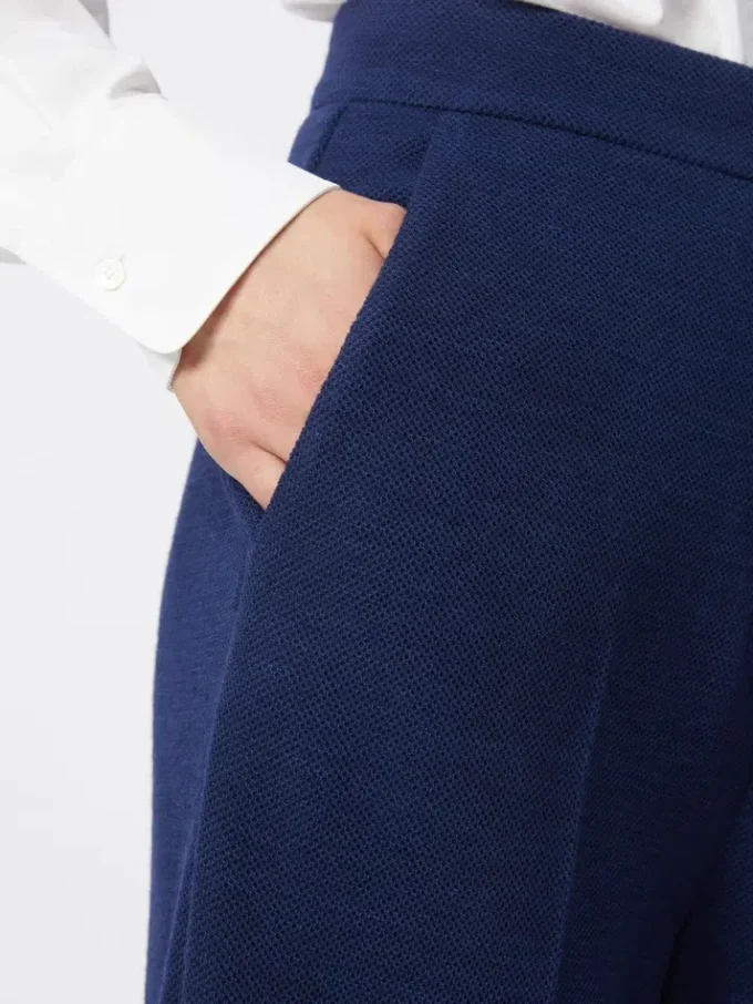 Wool piqua trousers, china blue Wool piqua trousers, china blue