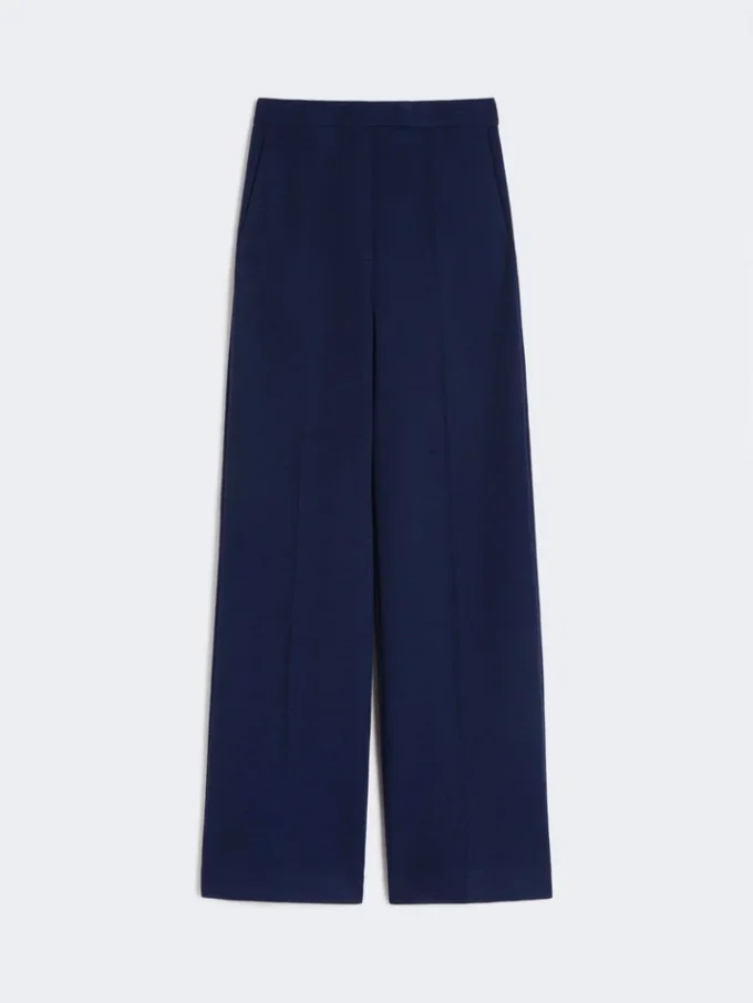 Wool piqua trousers, china blue Wool piqua trousers, china blue