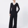 Wool piqua trousers, ultramarine