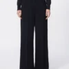 Wool piqua trousers, ultramarine