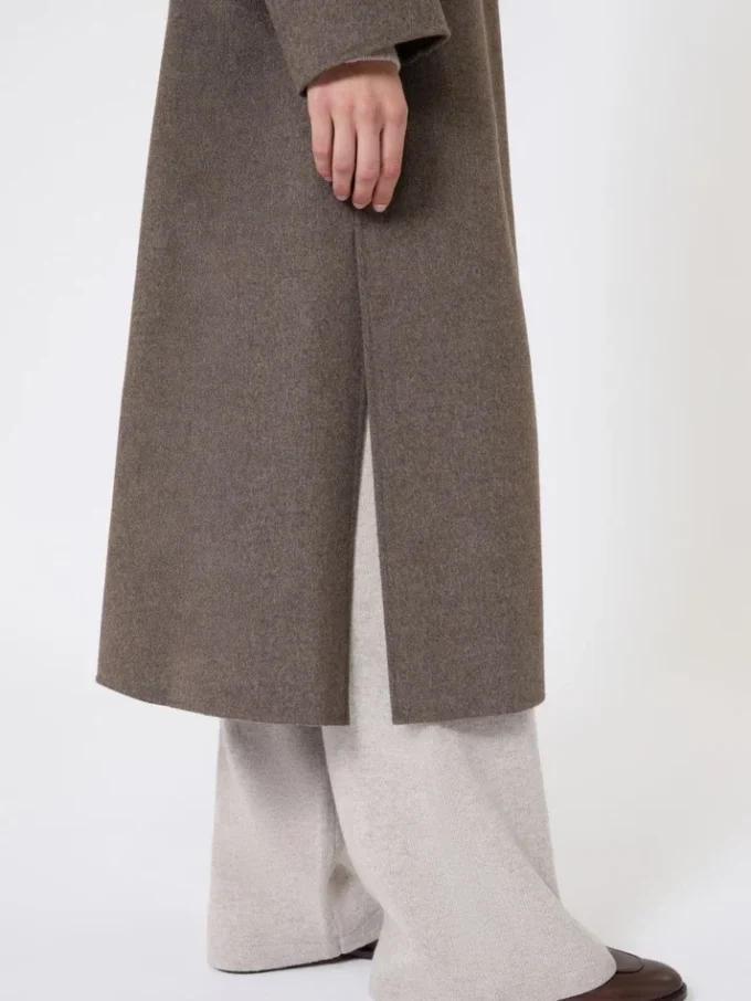 Wool robe coat, mud