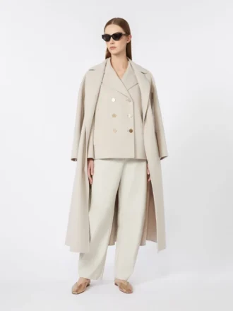 Wool robe coat, sand