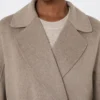 Wool robe coat, turtledove