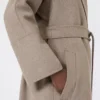 Wool robe coat, turtledove