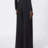 Wool seersucker trousers, ultramarine