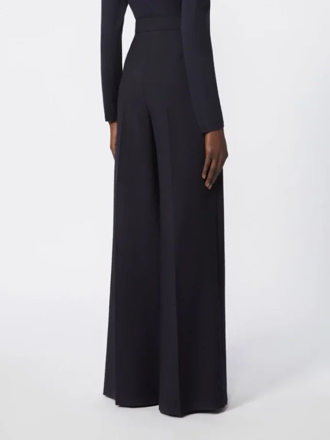 Wool seersucker trousers, ultramarine