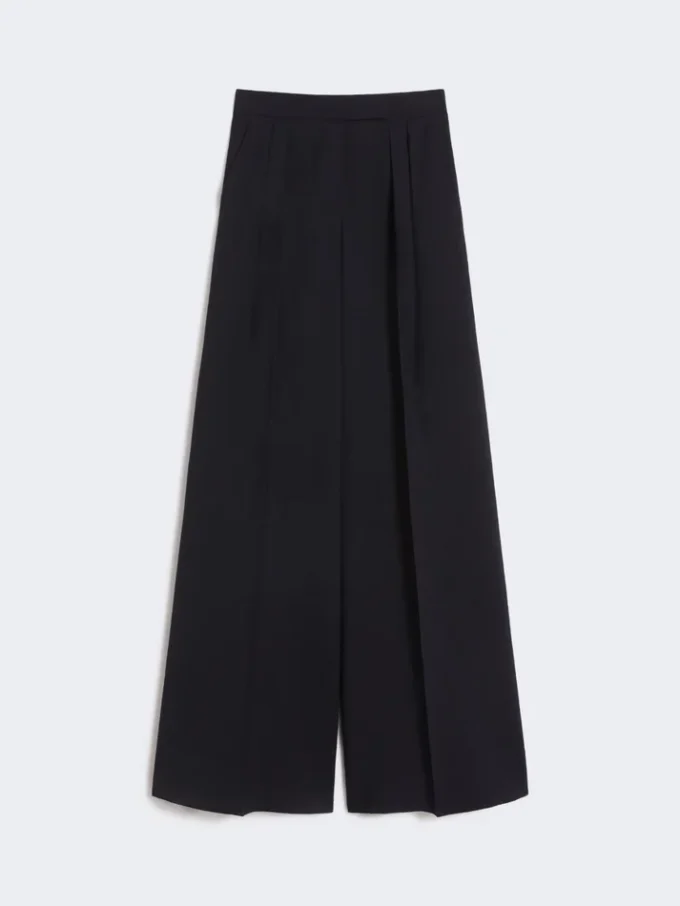 Wool seersucker trousers, ultramarine