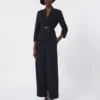 Woollen cloth cropped blazer, ultramarine