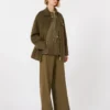 Woollen cloth joggers, kaki