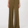 Woollen cloth joggers, kaki