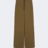 Woollen cloth joggers, kaki