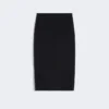 Woollen cloth pencil skirt, ultramarine